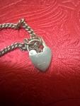 Sterling Silver Heart Pendant Compass Bracelet