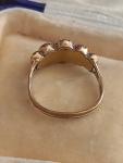 Georgian Gilded Gold Coral Half Hoop Ring