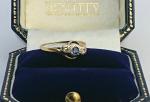 Diamond and Sapphire Trilogy Ring in 18ct Gold