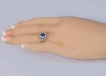 1960s Vintage Sapphire and Diamond Cluster Ring