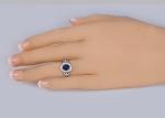 1960s Vintage Sapphire and Diamond Cluster Ring