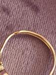 Georgian Gilded Gold Coral Half Hoop Ring