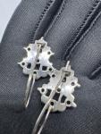 Stunning Antique Silver Ruby Earrings