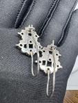 Stunning Antique Silver Ruby Earrings