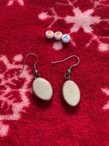 Vintage Oval Turquoise Aquamarine Earrings