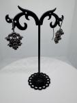 Stunning Antique Silver Ruby Earrings