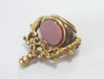 Edwardian Gold Filled Triple Carnelian Watch FOB