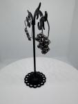 Stunning Antique Silver Ruby Earrings