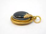 19th Century Gold Agate Snake Pendant