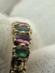 Georgian Emerald and Ruby Gold Ring, Size P