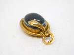 19th Century Gold Agate Snake Pendant