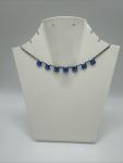 1920s Art Deco Blue Paste Square Choker Necklace