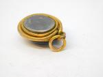 19th Century Gold Agate Snake Pendant