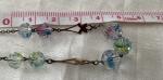 Art Deco Rainbow Iris Glass Bead Necklace