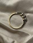 18ct Gold Platinum Trilogy Ring with Ruby Diamond