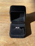 18ct Gold Platinum Trilogy Ring with Ruby Diamond