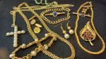 Gold Tone Vintage and Modern Rhinestone Jewelry Lot