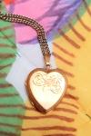 Victorian Rolled Gold Heart Locket Necklace