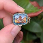 1920s Antique Egyptian Revival Enamel Locket
