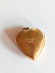 Engraved Heart Rolled Gold Double Photo Locket