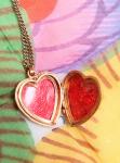 Victorian Rolled Gold Heart Locket Necklace