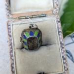 1920s Antique Egyptian Revival Enamel Locket