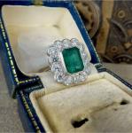 Art Deco 2.50Ct Diamond Engagement Ring in White Gold