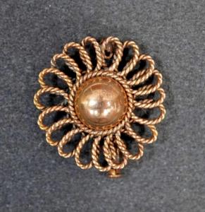 Vintage Gold Floral Wire Brooch - 9ct 4.6g