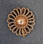 Vintage Gold Floral Wire Brooch - 9ct 4.6g