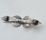 1897 Birmingham Silver Crescent Moon Brooch by P.P&Co