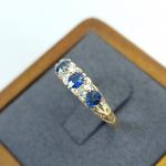 18ct Gold Sapphire and Diamond Antique Ring