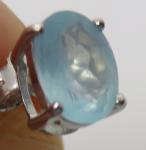 Art Deco 9ct White Gold Aquamarine Earrings
