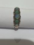 Stunning Vintage 9ct Rose Gold Opal Jade Ring