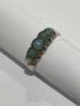 Stunning Vintage 9ct Rose Gold Opal Jade Ring