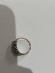 Stunning Vintage 9ct Rose Gold Opal Jade Ring