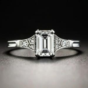 Art Deco 2.50Ct Diamond Engagement Ring in White Gold