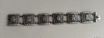 Vintage 900 Silver Aztec-Inca Motif Bracelet