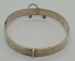 Vintage Art Deco Sterling Silver Hinged Bangle