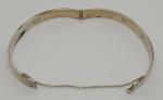 Vintage Art Deco Sterling Silver Hinged Bangle
