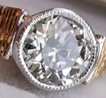 18Ct Gold Diamond Old Cut Antique Solitaire Ring