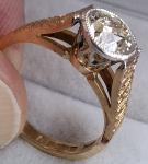 18Ct Gold Diamond Old Cut Antique Solitaire Ring