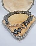 Victorian Whitby Jet Anchor Pendant Bracelet