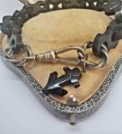 Victorian Whitby Jet Anchor Pendant Bracelet