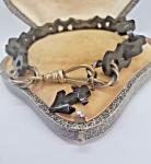 Victorian Whitby Jet Anchor Pendant Bracelet