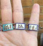 Vintage Silver Art Deco Egyptian Revival Bracelet