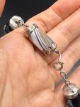 Victorian Silver Banded Agate Bracelet 22 cm