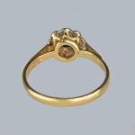 Edwardian Gold & Platinum Sapphire Diamond Daisy Ring