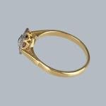 Edwardian Gold & Platinum Sapphire Diamond Daisy Ring