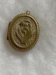 Victorian Gold Plated Snowdrop Embossed Locket