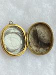 Victorian Gold Plated Snowdrop Embossed Locket